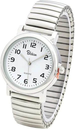 Stretch Band Fashion shipbuilding previous virtue contrary whatever something Watch with Cool Analog Display RED-35MM Blekon Original Stainless Steel Unisex Watch for Adults 