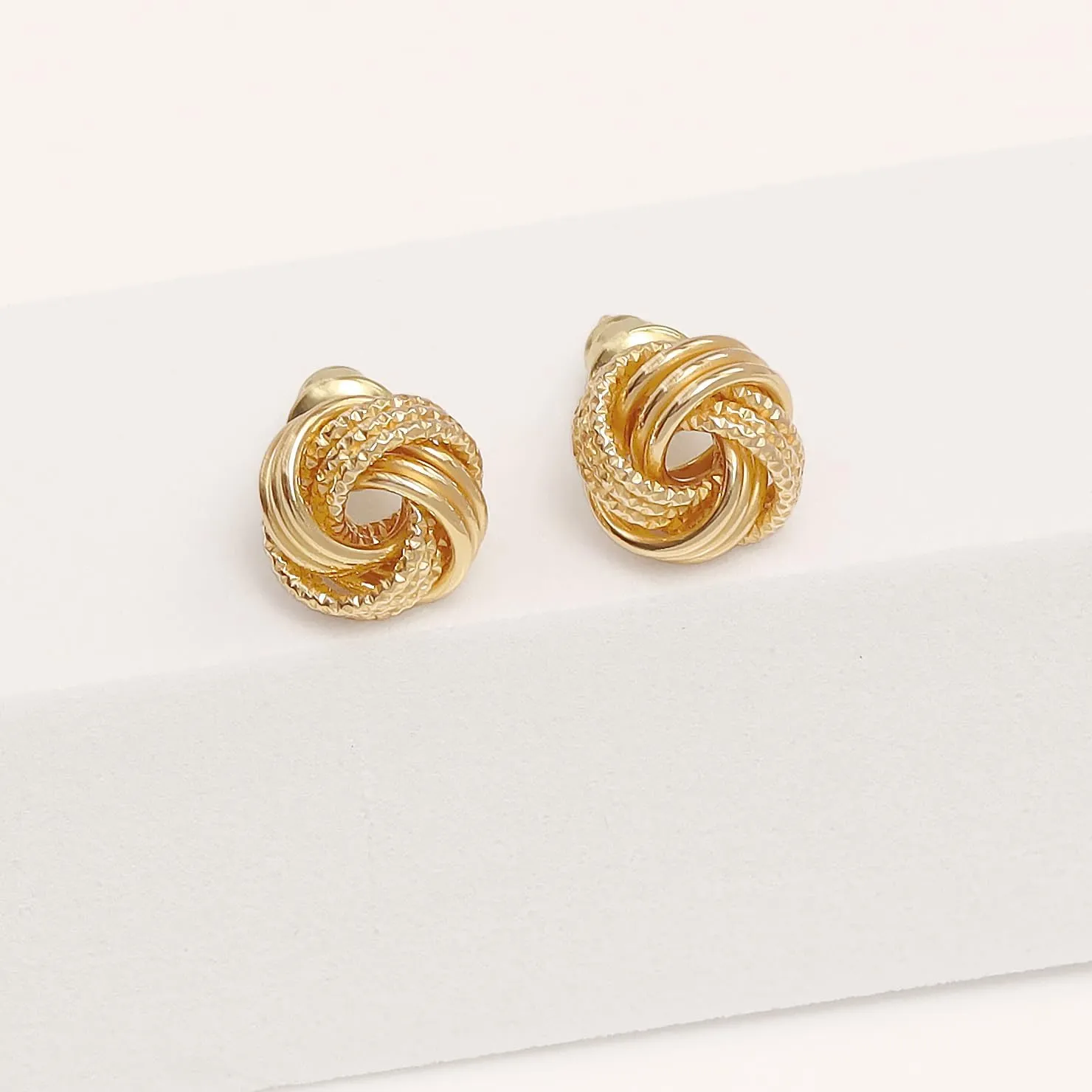 Stud Jewelry Italian Design recovery Lightweight Twisted Love Knot Stud Earrings for Women LeCalla 925 Sterling Silver Love-Knot Earring 