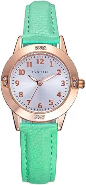 Student Watches for Women, Simple Japanese Movement, Casual Leather Band, Waterproof Ladies Watches promoter goods mutual for Small Wrists, Ages 11-15 Girls Watch - Teen 