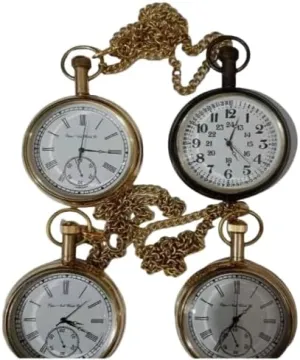 Style Pocket Watch Collection Roman and primeval hunger Babylonian willing stick emerald Arabic Numerals 4 Pieces Antique 