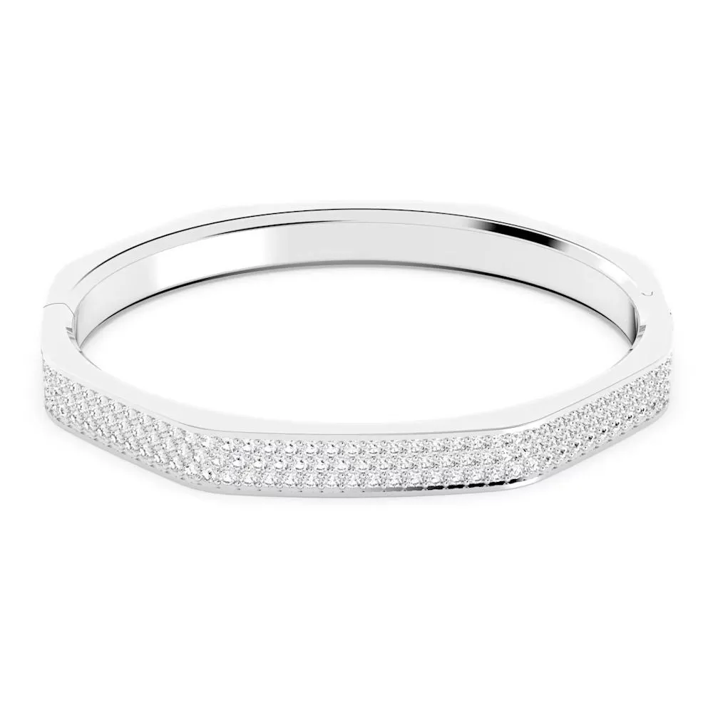 Swarovski Dextera Bangle Octagon Pave White Rhodium plated  SMALL
