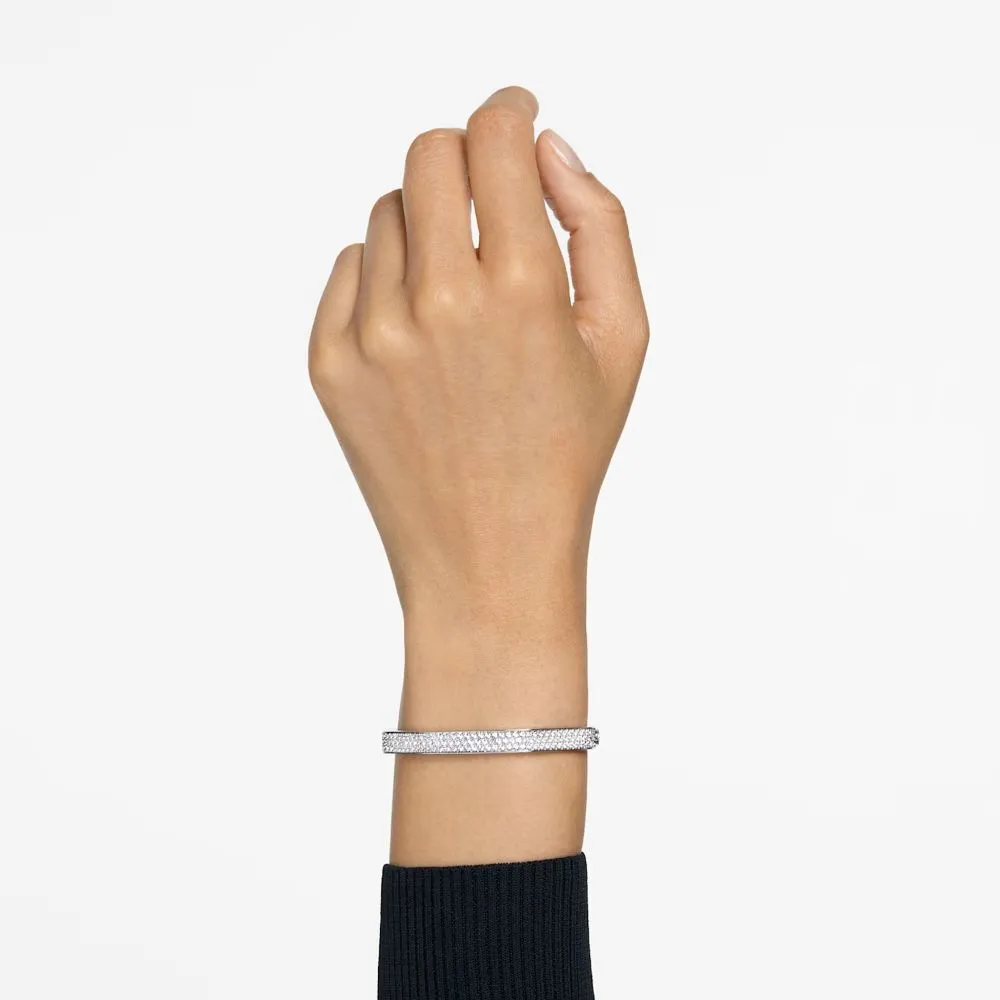 Swarovski Dextera Bangle Octagon Pave White Rhodium plated  SMALL
