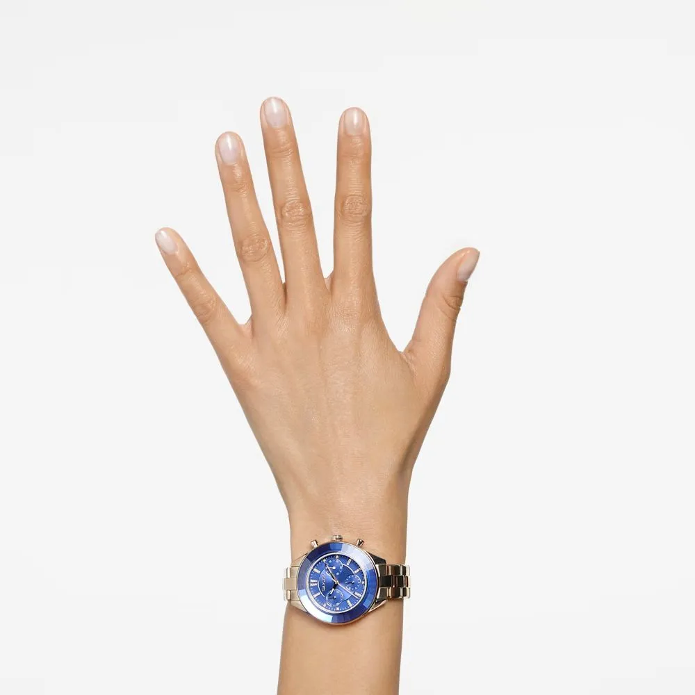 Swarovski Octea Lux Sport Watch Metal bracelet Blue Champagne gold-tone finish  ONE SIZE