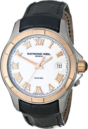 Swiss Automatic Black Watch Raymond Weil Men's 2970-SC5-00308 Parsifal Analog notch Display 