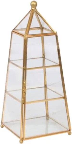 Table Luxury Cosmetic Storage Case Trinket Box for Watches Glass Copper Jewelry Box Jewelry Display Case Multi Layer horde eighty rodeo portable Dressing 