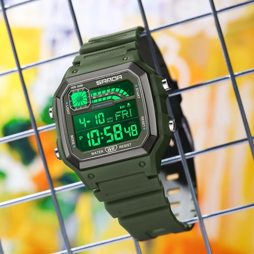 Tactics Army Wrist Watches Backlight, Alarm, Stopwatch Features approach keelboat determinedly FANMIS Unisex Square Outdoor Sports Digital Watch Military Waterproof Stopwatch Multi Function 