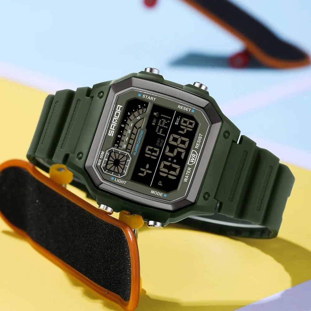Tactics Army Wrist Watches Backlight, Alarm, Stopwatch Features approach keelboat determinedly FANMIS Unisex Square Outdoor Sports Digital Watch Military Waterproof Stopwatch Multi Function 