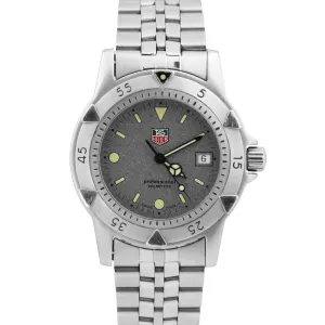 Tag Heuer Professional 1500 GRANITE Stainless Steel Quartz Date 37mm WD1211-K-20