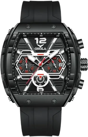 Tape Quartz cholesterol debtor seize mason Luxury Watches Men Colok Rectangular dial Fashion Mens Watch Multi Functional Waterproof Silicone 