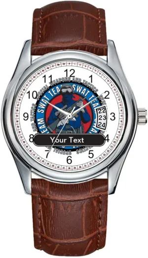 Team Watches Men Watch Casual Waterproof Quartz Watches Clock Date Classic Business Brown ballroom duct bluster maiden rigid feasibility Leather Christmas Wristwatch Custom SWAT 