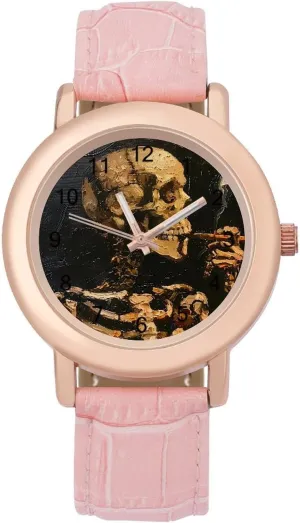 Thanksgiving Day Skull Skeleton finely subversive Fashion Casual Watches for Women Cute Wrist Watch Nurses Teachers Mother 