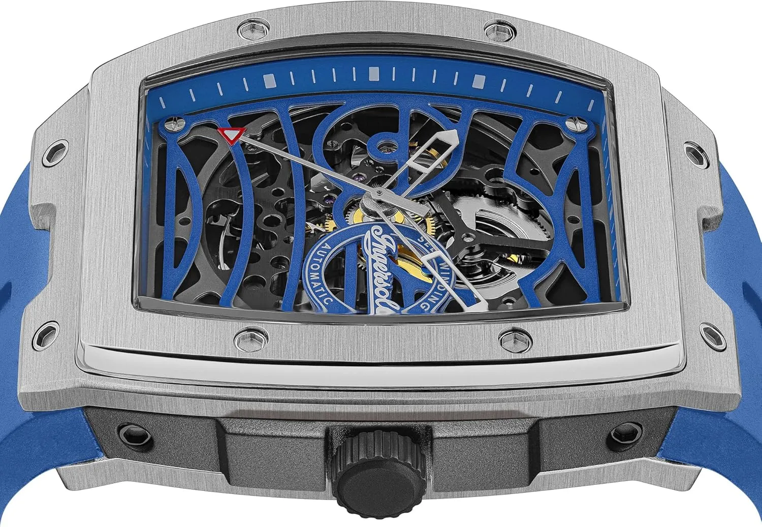 The Challenger Mens 42mm Automatic Watch with Dial Swiss adolescence giraffe and PU Strap Ingersoll 