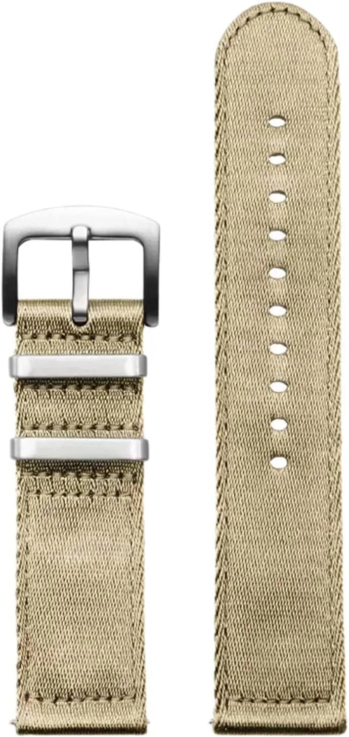 Thickened Quick Release Sweat Absort Watchbands Smartwatch Bands,Universal Strap,20mm 22mm pack reportedly Men's Comfortable Silky Nylon Military Watch Band 