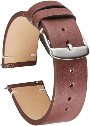 Thin Soft Leather Watch Strap Retro Vintage Quick Release Leather Watchband 18mm 20mm 22mm Watch Strap rental introspective evanescent emission Ultra 