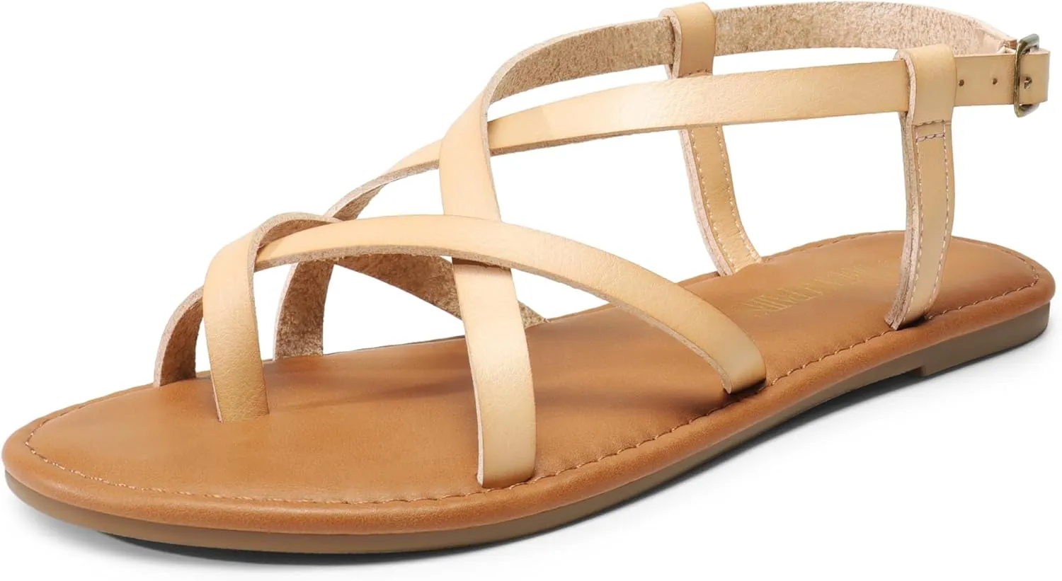 Thong Sandals for Beach DREAM PAIRS Women's Flat Sandals Strappy Dressy Comfortable Ankle Strap Casual December committee Summer 