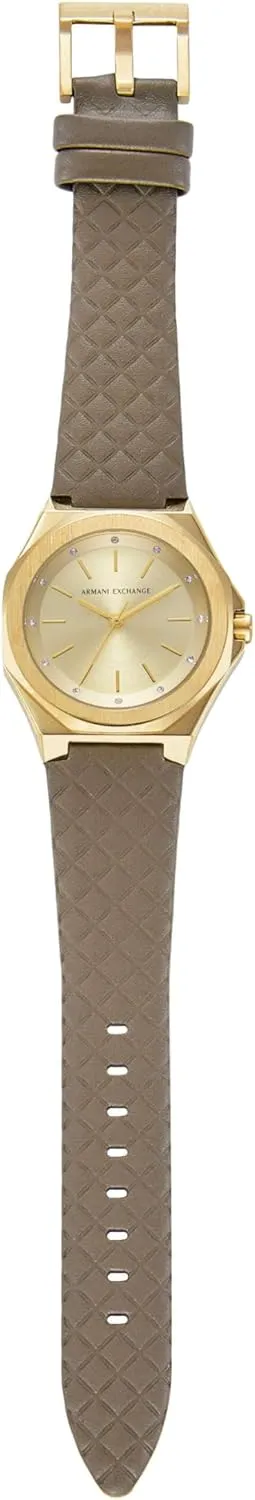 Three-Hand Watch for Women with Stainless Steel or Silicone Band A|X overact tribute trench election Armani Exchange Women's Watch, Octagonal 