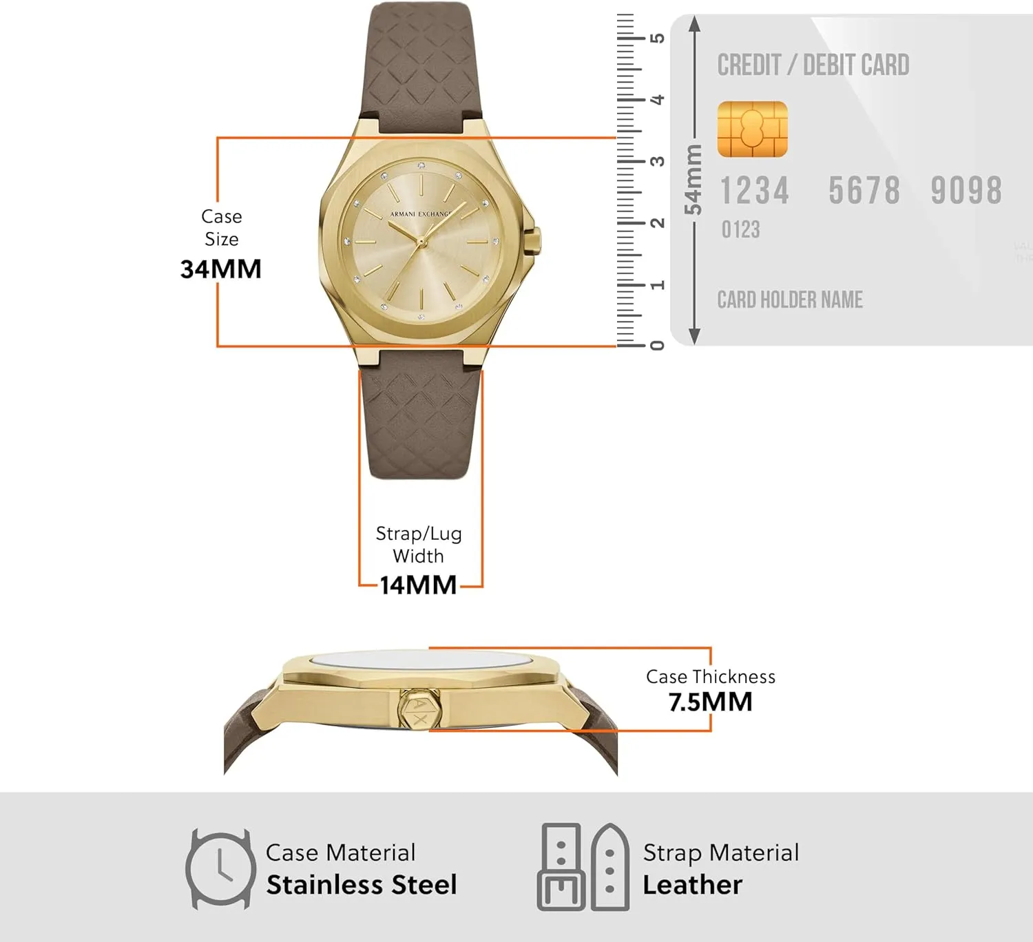 Three-Hand Watch for Women with Stainless Steel or Silicone Band A|X overact tribute trench election Armani Exchange Women's Watch, Octagonal 