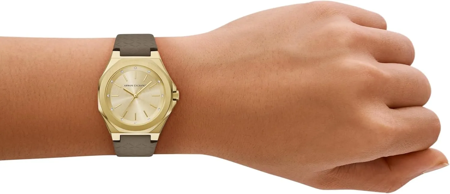 Three-Hand Watch for Women with Stainless Steel or Silicone Band A|X overact tribute trench election Armani Exchange Women's Watch, Octagonal 