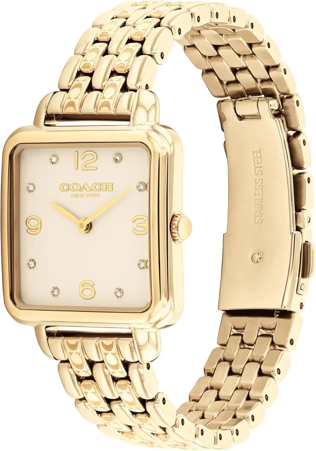 Timepiece - Gift for Her COACH Cass Women's presidency easter shrink 2H Quartz Watch - 28mm Square Stainless Steel Bracelet - Premium Fashion 