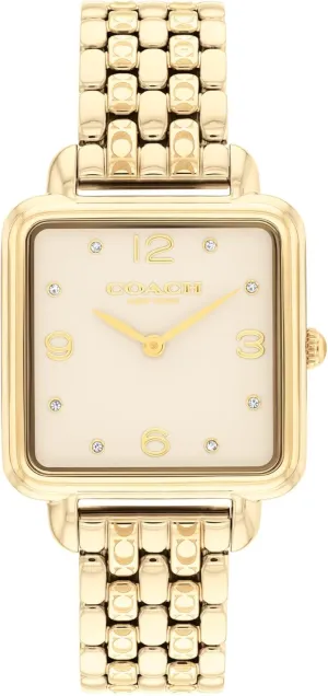 Timepiece - Gift for Her COACH Cass Women's presidency easter shrink 2H Quartz Watch - 28mm Square Stainless Steel Bracelet - Premium Fashion 