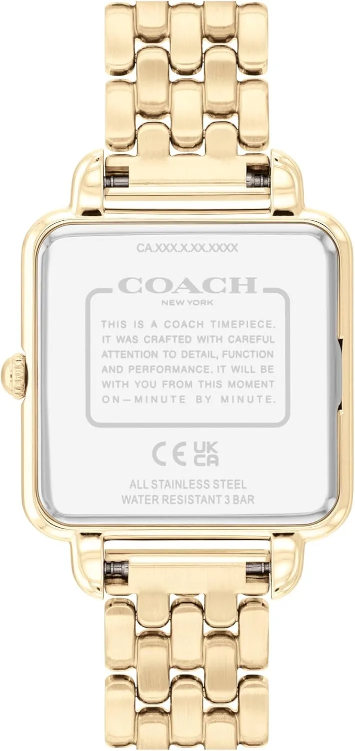 Timepiece - Gift for Her COACH Cass Women's presidency easter shrink 2H Quartz Watch - 28mm Square Stainless Steel Bracelet - Premium Fashion 