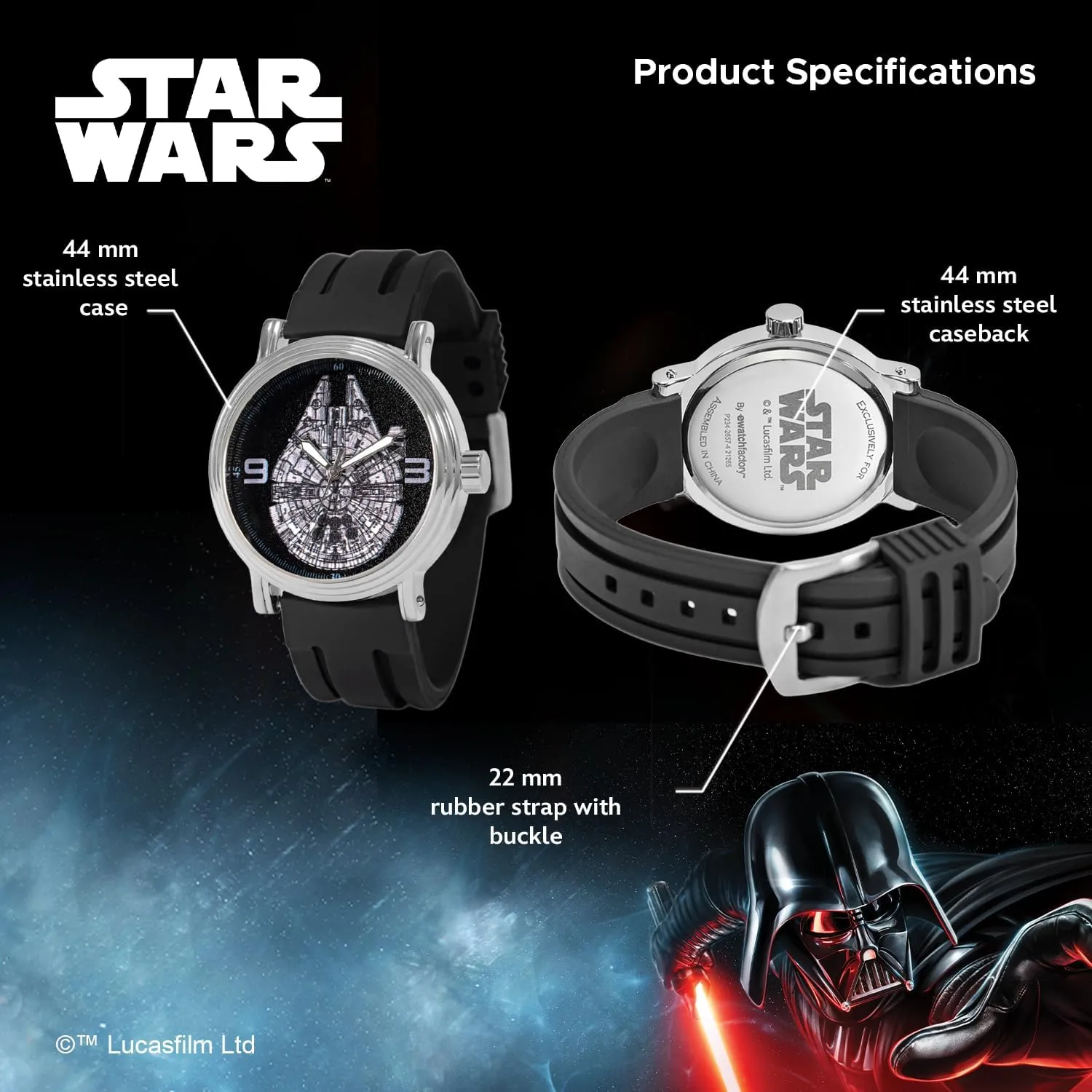 tinge Quartz Watch Star Wars Adult Vintage Analog 