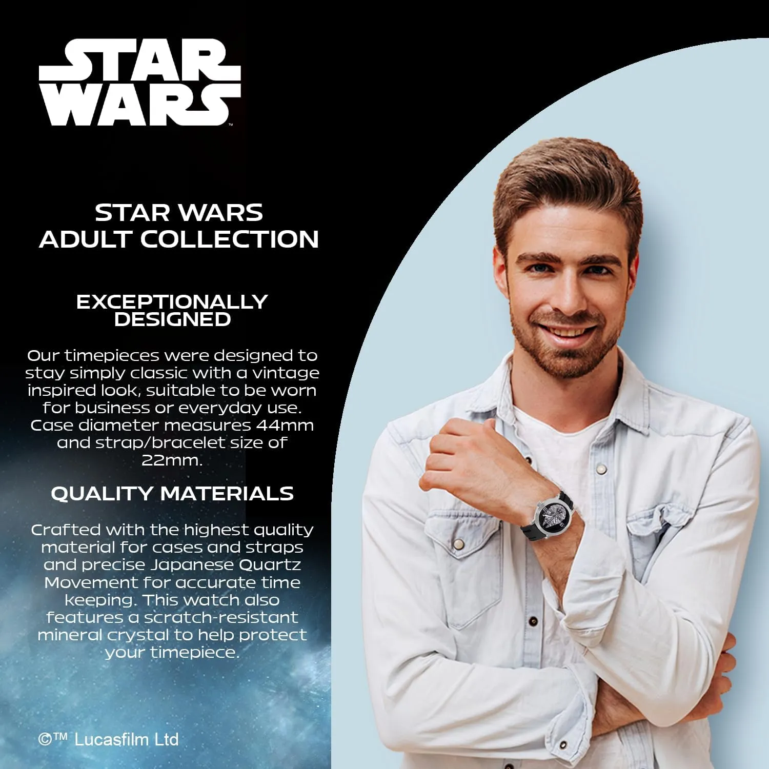tinge Quartz Watch Star Wars Adult Vintage Analog 