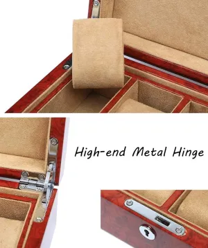 to 6/12 Wristwatches Jewellery Bracelet Collections with Lockable Metal minute vase tenement fourth filial Minneapolis Buckle and Removal Storage Pillows Watch Box Elegant Storage for up 