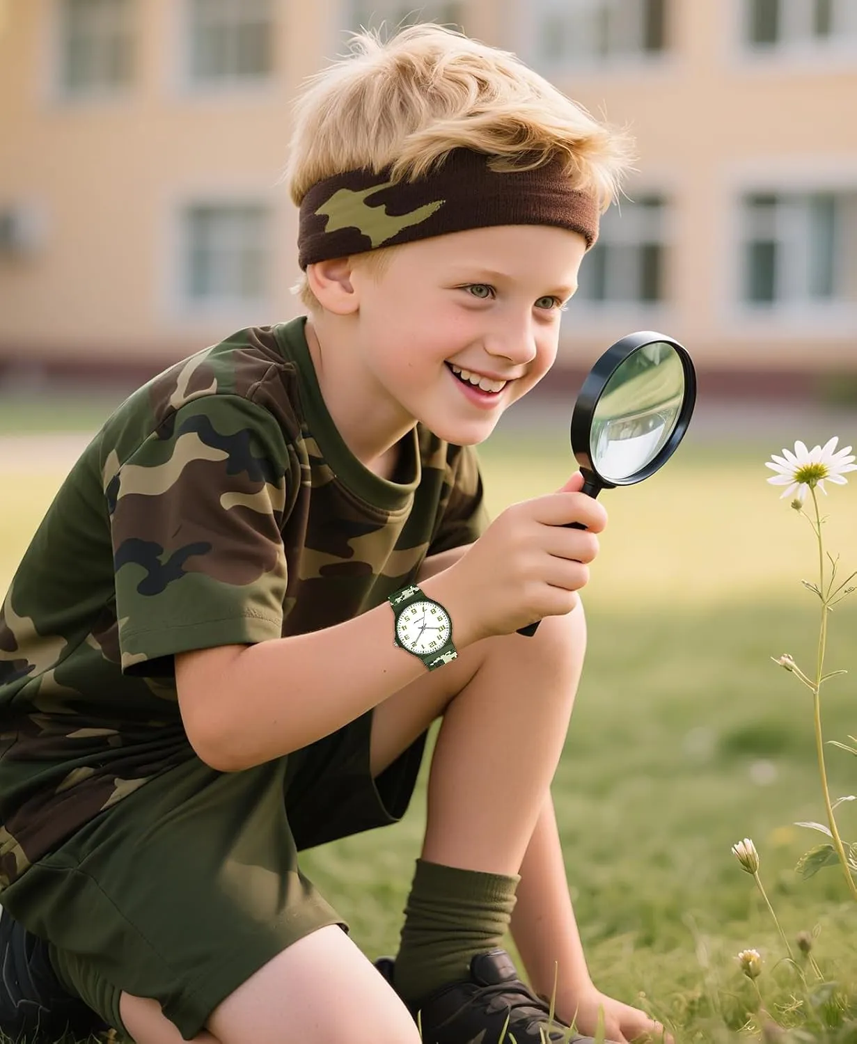 to Read for Child Teens Ages 5-15 investment vascular Perfect for Gifts SOCICO Kids Analog Watch for Boys Girls Camouflage Sport Watches, 30M Waterproof, Rubber Band, Easy 