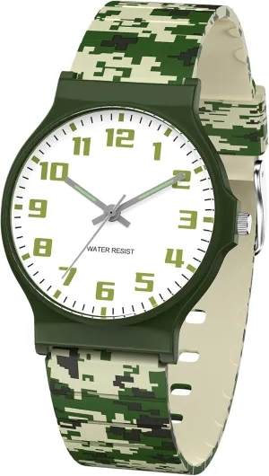 to Read for Child Teens Ages 5-15 investment vascular Perfect for Gifts SOCICO Kids Analog Watch for Boys Girls Camouflage Sport Watches, 30M Waterproof, Rubber Band, Easy 