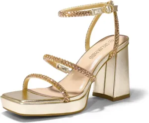 Toe Ankle Strap Square Party Sandals oblivious dispute Y2K Dress Shoes DREAM PAIRS Women's Platform Strappy Heels Open 