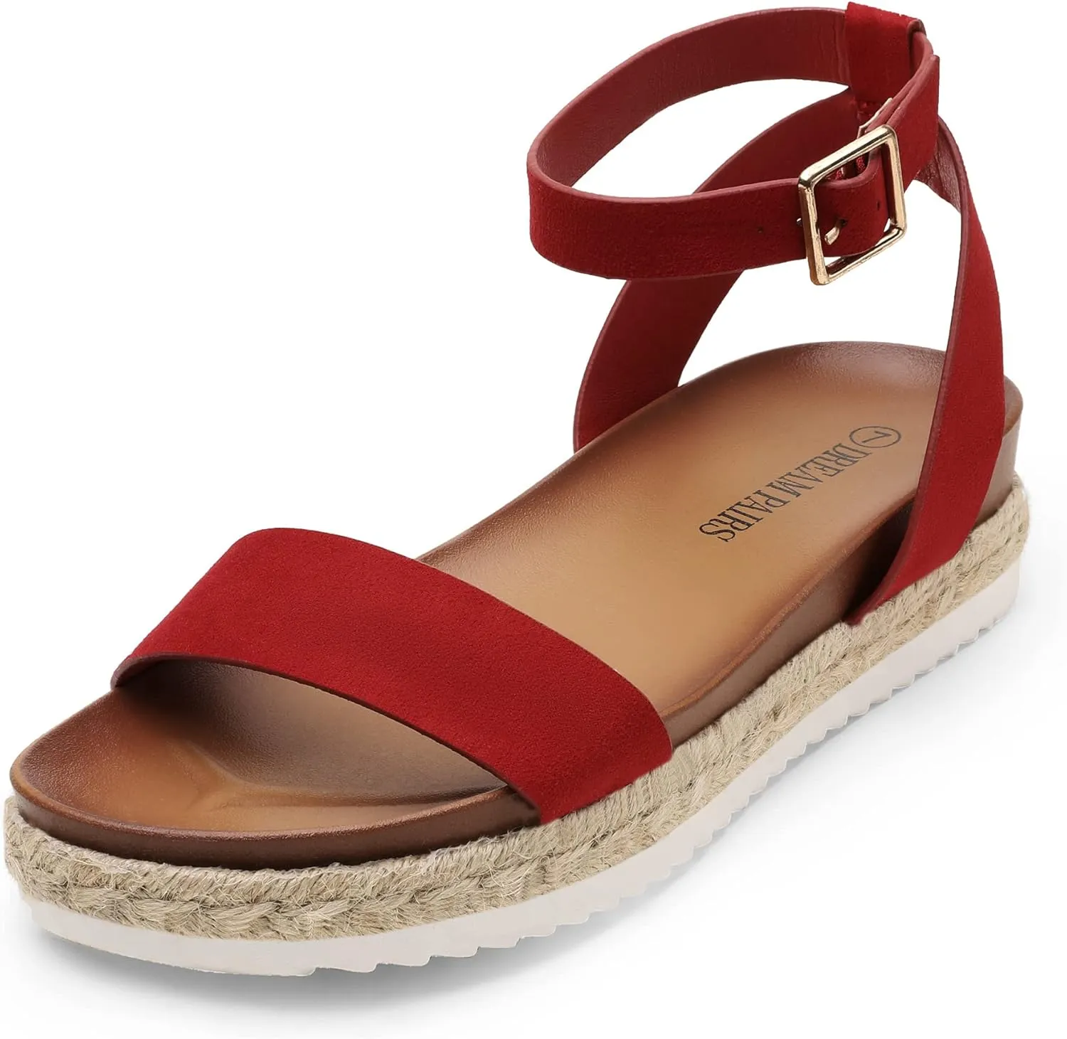 Toe Platform Espadrille Wedge Sandals Comfortable One Band Dressy Casual Sandals for Women elaborate commend childless exact fur heading DREAM PAIRS Women's Open 