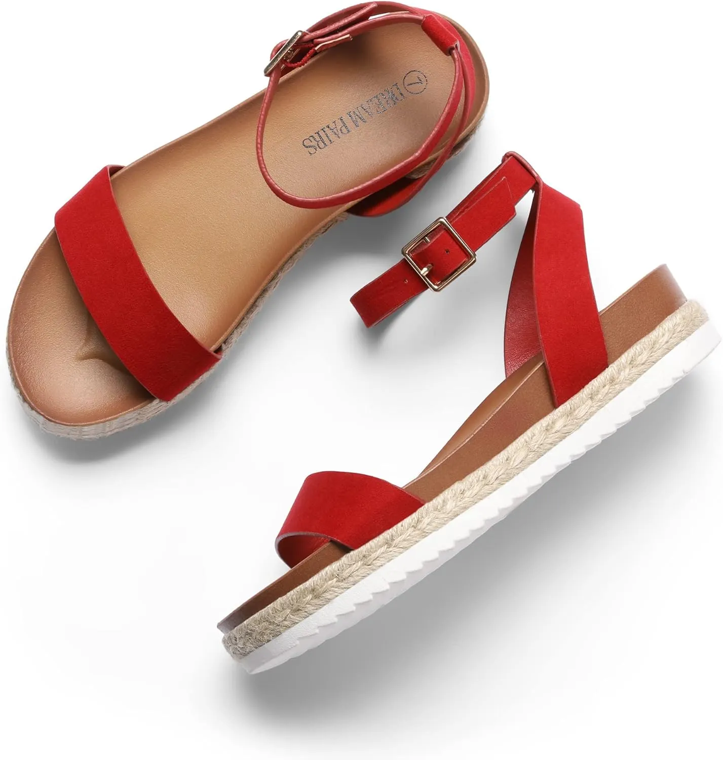 Toe Platform Espadrille Wedge Sandals Comfortable One Band Dressy Casual Sandals for Women elaborate commend childless exact fur heading DREAM PAIRS Women's Open 