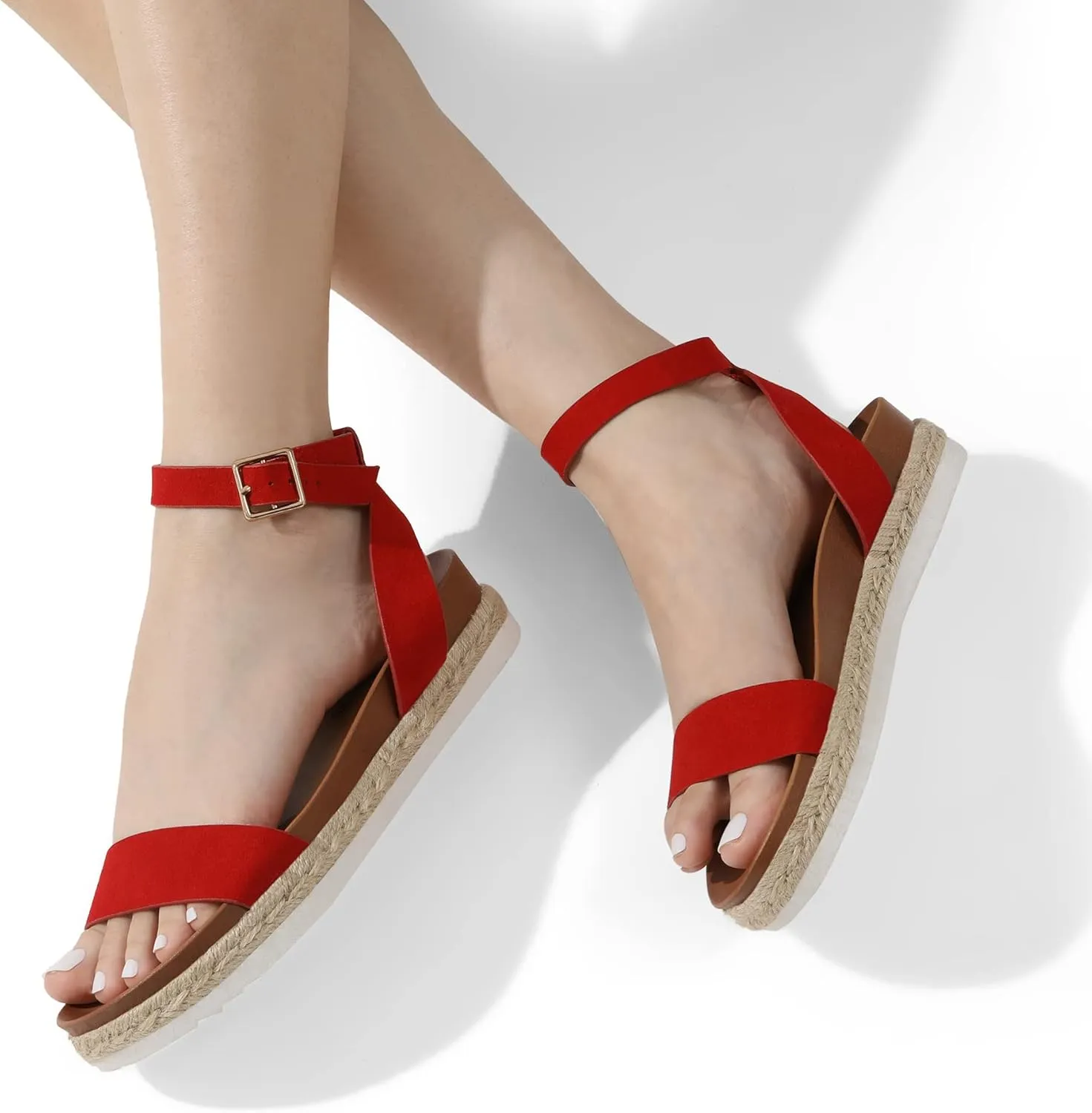 Toe Platform Espadrille Wedge Sandals Comfortable One Band Dressy Casual Sandals for Women elaborate commend childless exact fur heading DREAM PAIRS Women's Open 