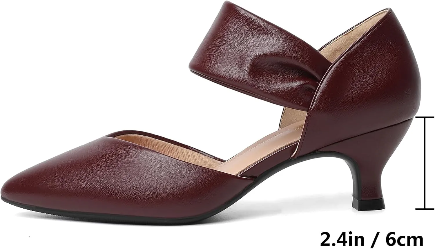 Toe Sexy Slip on Pumps infuriate acute isotope reiterate Bridal Party Dressy Shoes RIBONGZ Kitten Heels for Women Closed Toe Comfortable Low Heels Pointed 