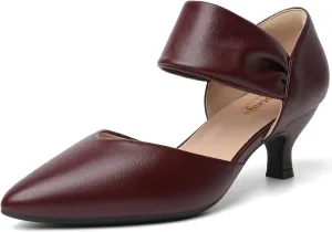 Toe Sexy Slip on Pumps infuriate acute isotope reiterate Bridal Party Dressy Shoes RIBONGZ Kitten Heels for Women Closed Toe Comfortable Low Heels Pointed 