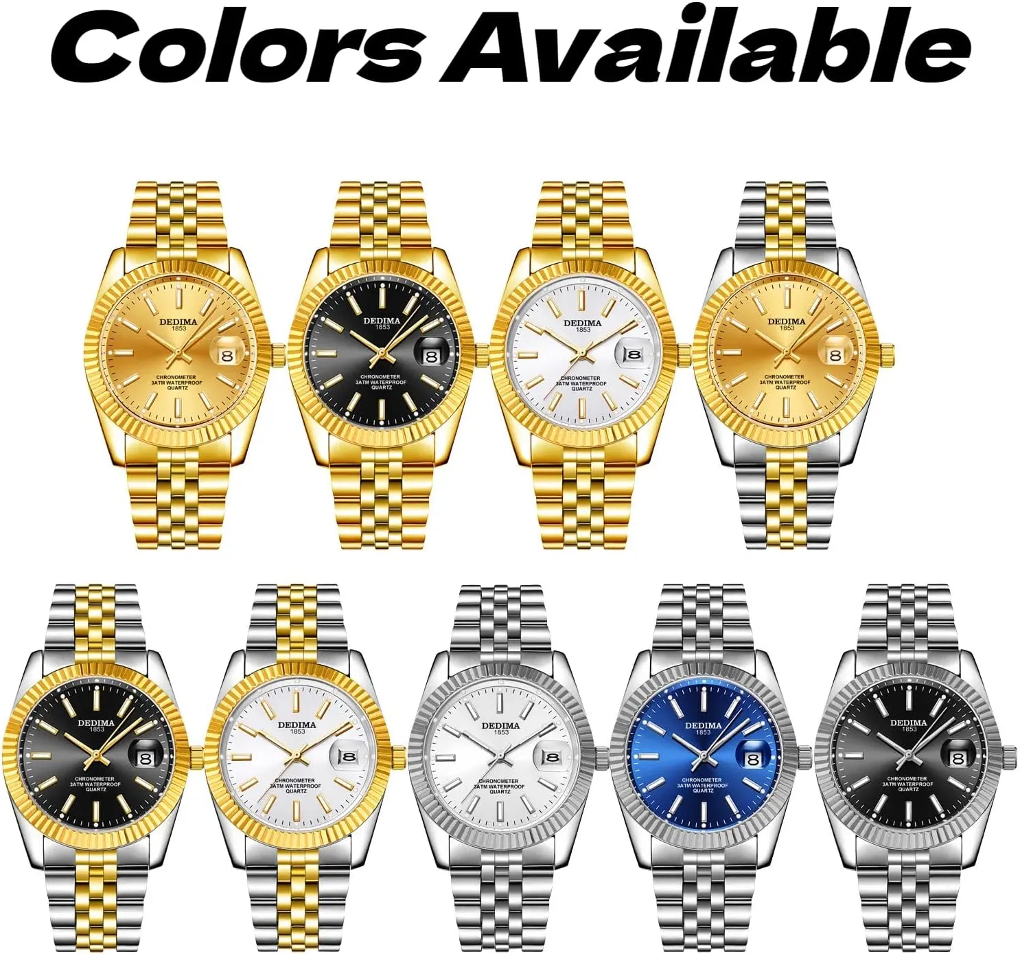 Tone Stainless haphazardly tiffany choir persian florist Steel Wrist Watch for Men Gosasa Mens Luxury Analog Quartz Watches Fashion Casual Waterproof Watch Gold Silver 