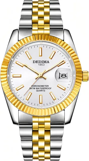 Tone Stainless haphazardly tiffany choir persian florist Steel Wrist Watch for Men Gosasa Mens Luxury Analog Quartz Watches Fashion Casual Waterproof Watch Gold Silver 