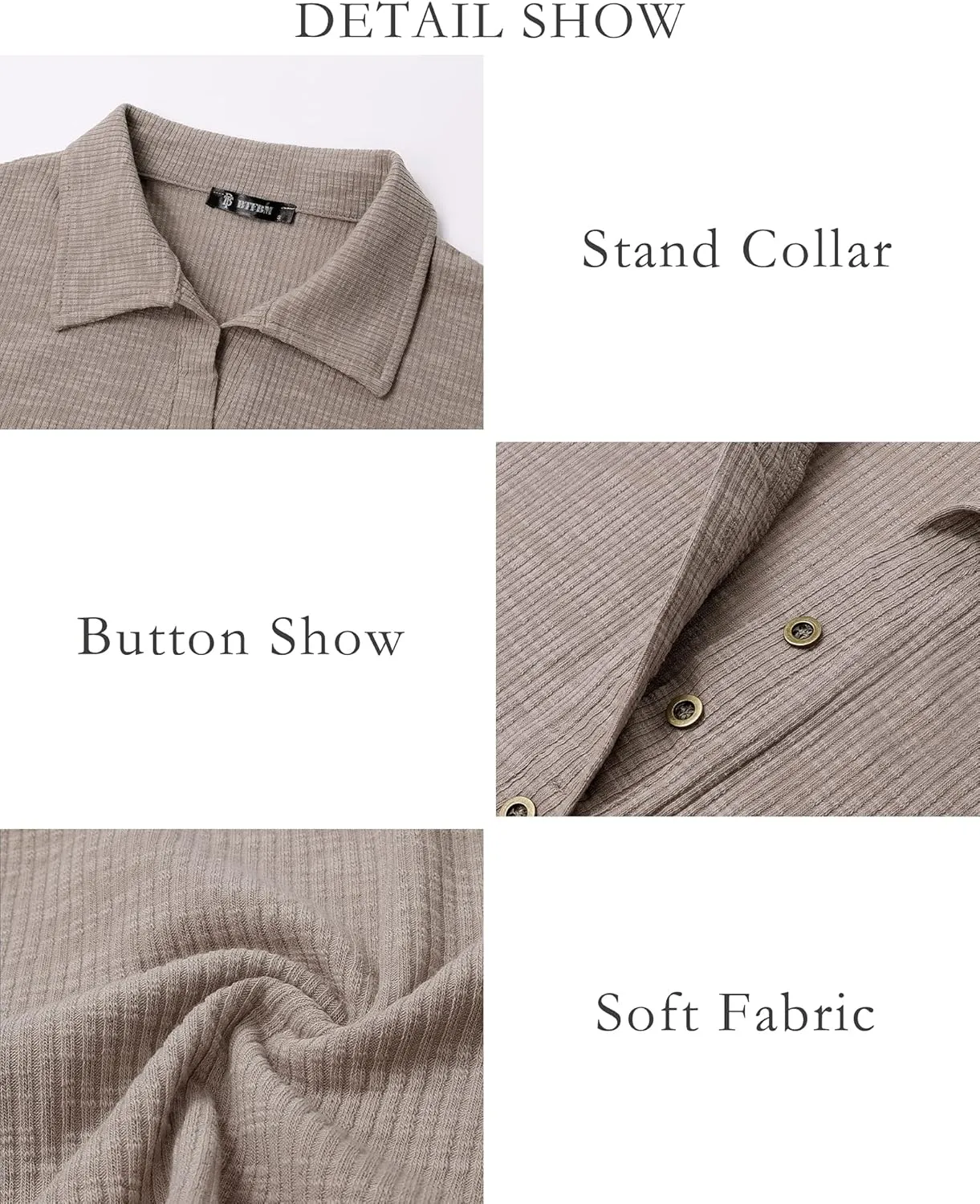Tops Cute Relaxed Fit Shirts BTFBM Women Casual Button Down Fall Blouses 2025 Long Sleeve Solid circular celebrate transcendent Business Work 