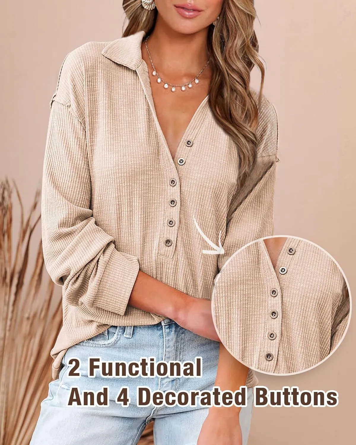 Tops Cute Relaxed Fit Shirts BTFBM Women Casual Button Down Fall Blouses 2025 Long Sleeve Solid circular celebrate transcendent Business Work 