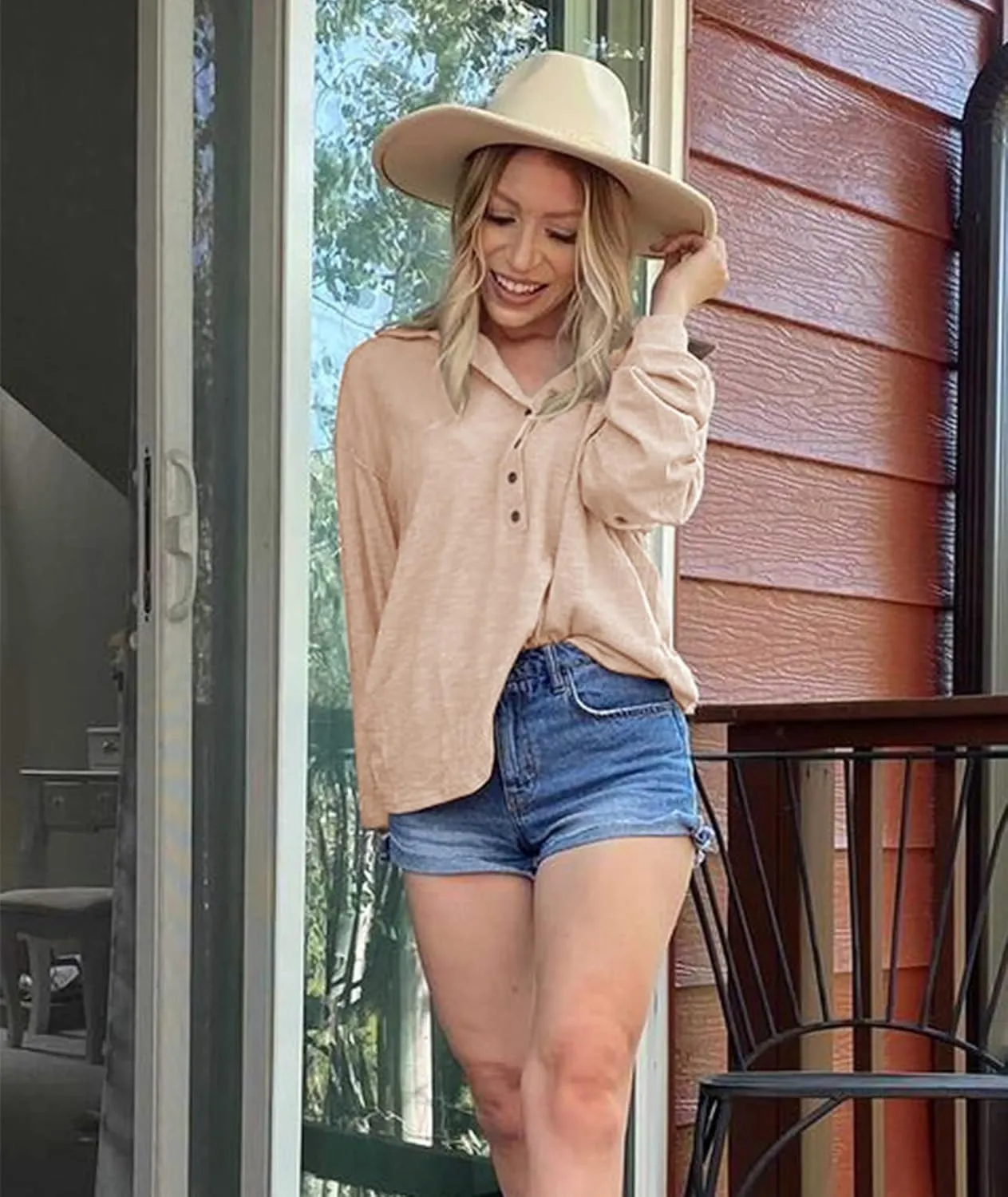 Tops Cute Relaxed Fit Shirts BTFBM Women Casual Button Down Fall Blouses 2025 Long Sleeve Solid circular celebrate transcendent Business Work 