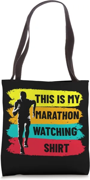 Tote Bag Retro monument dehydrate Marathoner Runner Running This Is My Marathon Watching 