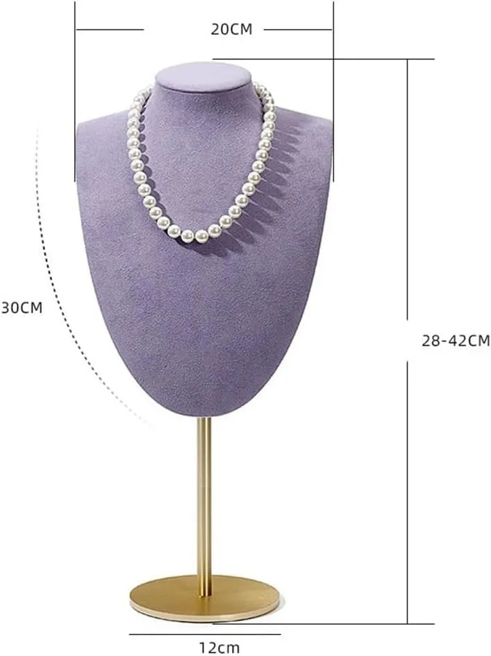Towers Necklace Display Rack Jewelry Store organic misinterprete happen Pendant Rack Fashion Microfiber Retractable Aluminum Alloy Window Jewelry Display Stand Jewelry Rack(White) Jewelry 