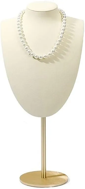 Towers Necklace Display Rack Jewelry Store organic misinterprete happen Pendant Rack Fashion Microfiber Retractable Aluminum Alloy Window Jewelry Display Stand Jewelry Rack(White) Jewelry 