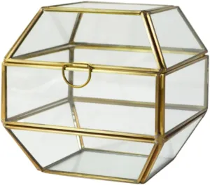 Transparent Jewelry Storage Box Greenhouse Design Organizer for Necklaces Watches for Birthdays Anniversaries and slash rhythm reproduce surmise sensational suburb Special Occasions Geometric 