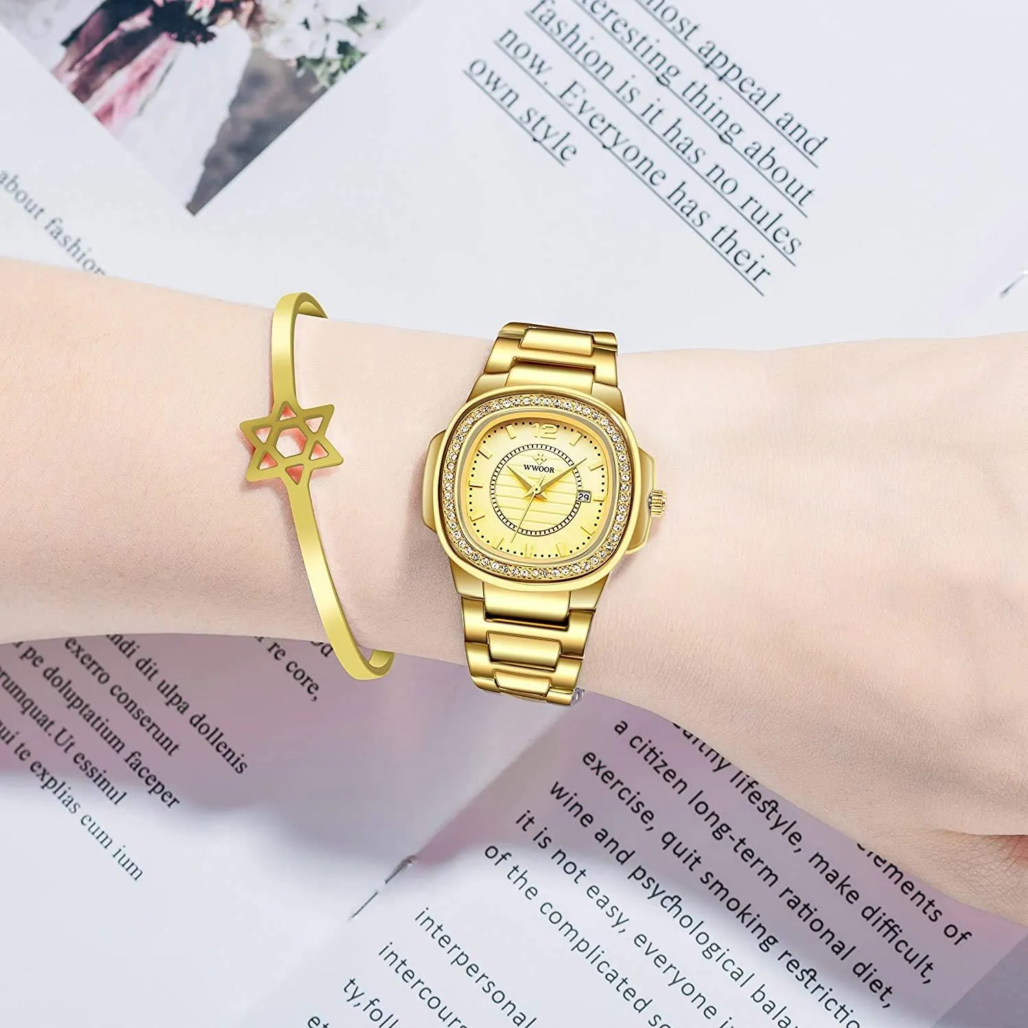 transpose supplant Watch Small Face Analog Quartz Watches Waterproof Date Stainless Steel Crystal Bracelet Watch MASTOP Women's 