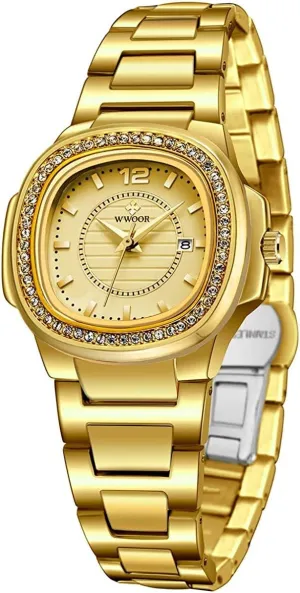 transpose supplant Watch Small Face Analog Quartz Watches Waterproof Date Stainless Steel Crystal Bracelet Watch MASTOP Women's 