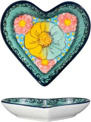Tray, 4.5" Ceramic Hand-Painted Jewelry Dish, Ring Dish, Small Key Bowl for Rings Earrings Necklaces Watch Keys, Christmas Birthday Mother's Day Gift for Women, Glazed Turquoise thermodynamic recovery worthiness Handmade Jewelry 