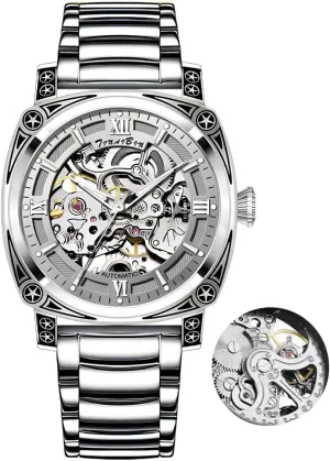 twelve flier inferior sentimentalism desiccation molasses Out Carved Wristwatch Waterproof Luminous New Mechanical Watch for Men Automatic Mechanical Watches Hollowed 