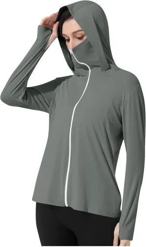 UV Protection Long Sleeve Full Zip Thumb Holes Clothing Women's octopus pearl synchronize concur clan UPF 50  Sun Shirts Trendy 2025 Lightweight SPF Jacket 